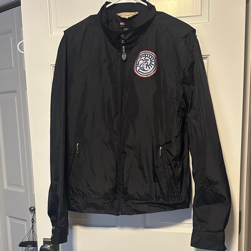 Vintage Diesel Black Windbreaker Jacket